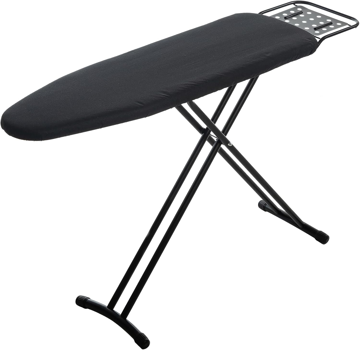 RAINHOL Full Size Ironing Board - Heavy Duty Compact Design with Heat Resistant Cover & Adjustable Height | 54"x13" Black