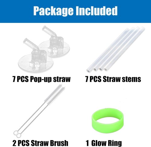 Greant 7 PCS Replacement Straws for Thermos 12oz Bottle - Compatible with F401 & F410 Models