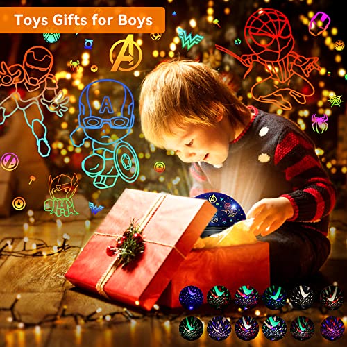 Rotating Superhero Night Light Projector for Kids with Timer