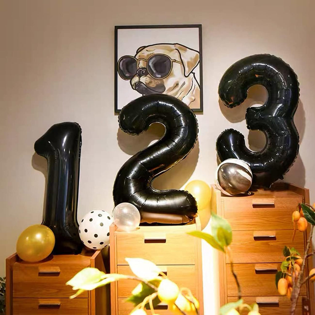 Skiennix Jumbo Number 30 Balloons - Giant Foil Mylar for 30th Birthday & Anniversary Celebrations
