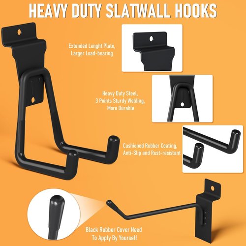 INCLY 30PCS Slatwall Accessories Set - Heavy Duty Hooks, Baskets, Shelves & Bins for Garage Organization
