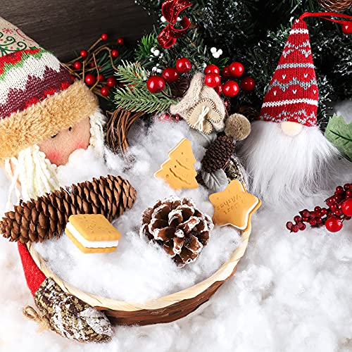 Ruisita 2-Pack Christmas Fake Snow Decor - 1000g Polyester Snow Blanket for Craft & Tree 2 x 500g