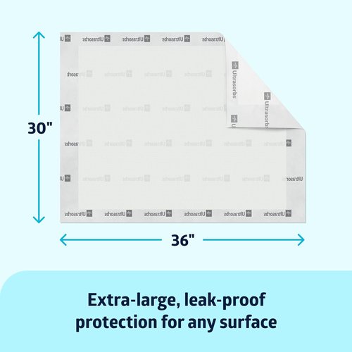 Medline Ultrasorbs Drypads - Super Absorbent Disposable Bed Pads | 30" x 36", 25 Count for Adults & Elderly