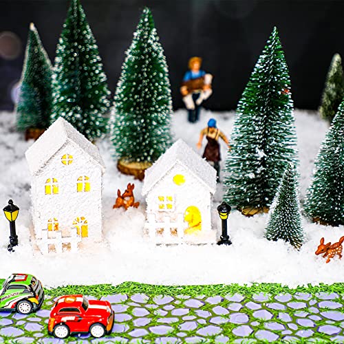 Miniature Christmas Village Road Mats, Realistic Brick Design, 2 Pack