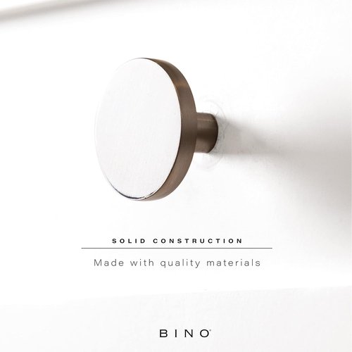 BINO 6-Pack Cabinet Knobs - Brushed Nickel 1.22" Diameter (31mm) - Stylish Dresser Drawer Handles