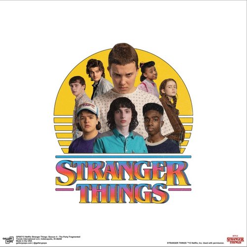 Trends International Gallery Pops Netflix Stranger Things: Season 4 - The Party Fragmented Canvas Wall Art, Unframed Version, 12" x 12" Gallery Pops Canvas Wall Art