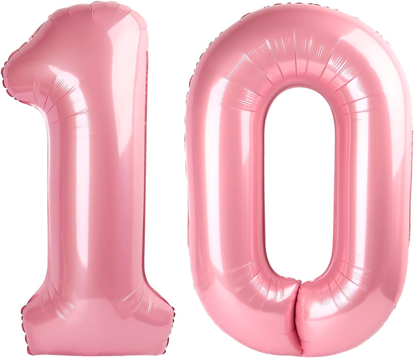 Skiennix 40-Inch Number Balloon - Pastel Pink 10th Birthday Decorations for Men & Women