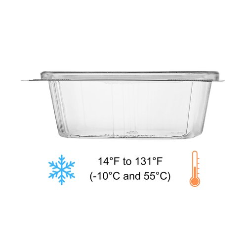 KODA CUP 12oz RPET Clear Hinged Lid Deli Container - 200Pcs
