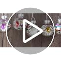 Sliner Mini Glass Christmas Ornaments Set - Multi-Color Reflector Balls, 24 Pack