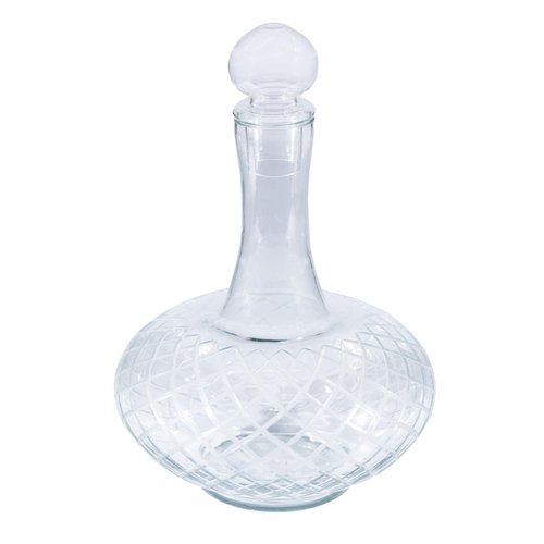 Creative Co-Op 3.5-Quart Glass Decanter with Glass Stopper, Clear