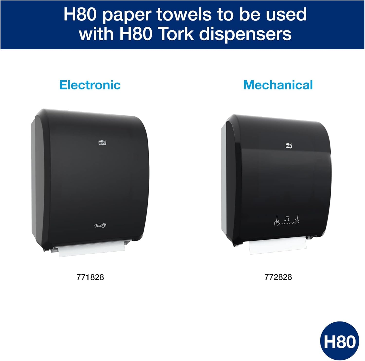 Tork Roll Hand Towels - Premium White, 6 Rolls | H80 for Superior Absorbency and Convenience