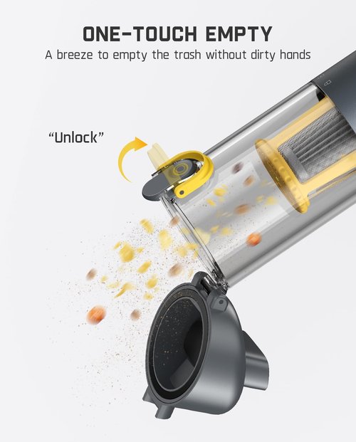 Fanttik Slim V9 Mix Car Vacuum - 4 in 1 Handheld Air Duster with 12000PA Suction Power | Cordless Mini Vacuum for Car & Office