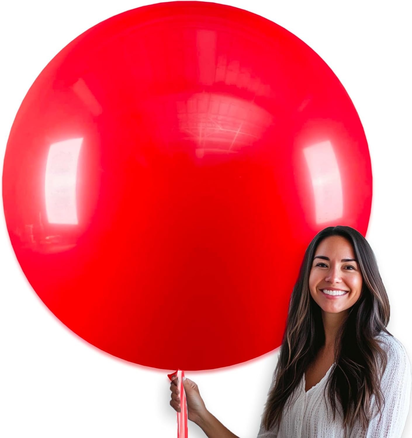 PartyWoo Red Helium Balloons - 36 Inch | 4-Pack for Birthday, Graduation & Special Events
