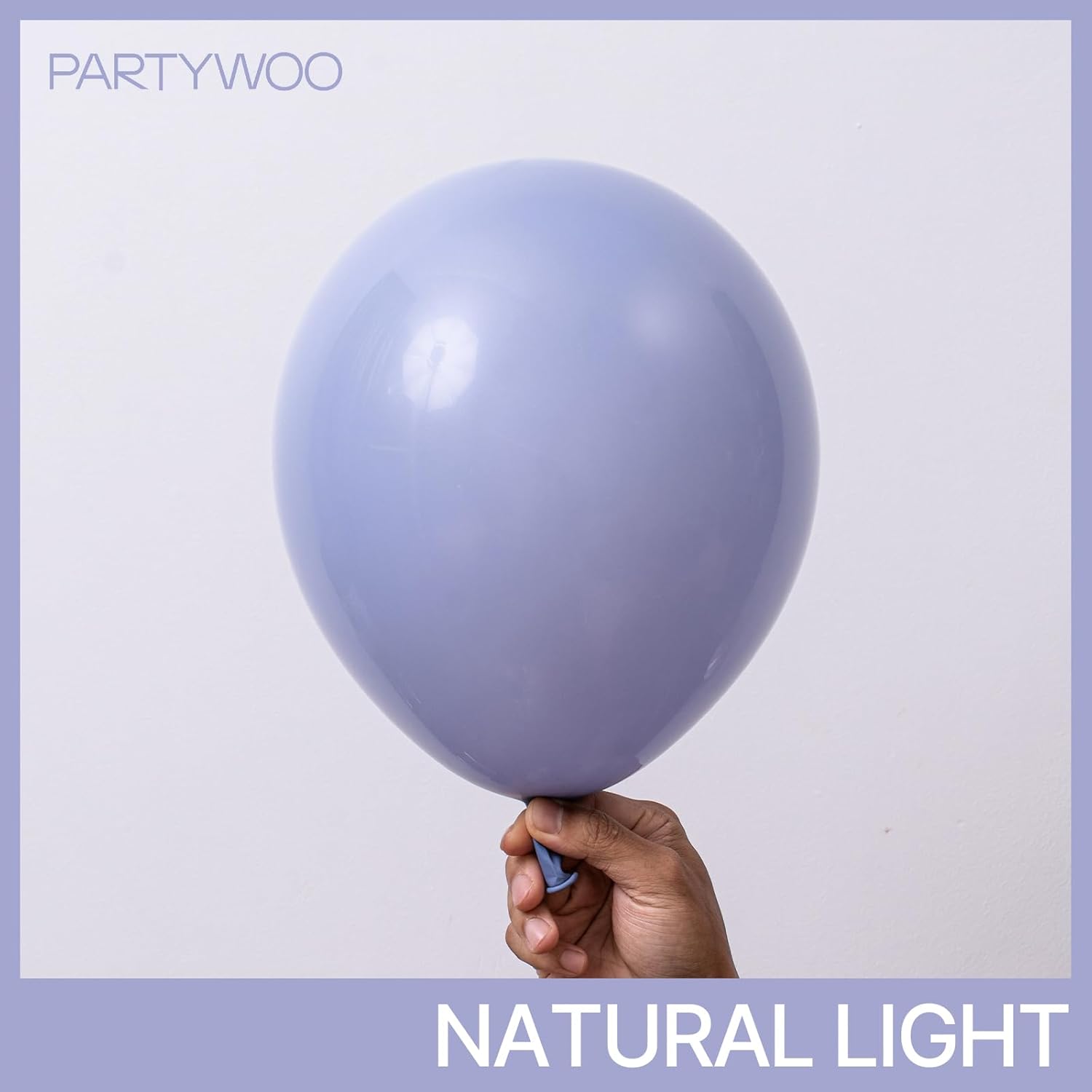 PartyWoo Dusty Blue Balloons - 101pcs 12 Inch Boho Lavender Latex Balloons for Baby Showers & Celebrations