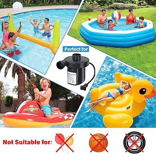 Electric Air Pump for Inflatables - 130W AC Inflator Deflator with 3 Nozzles