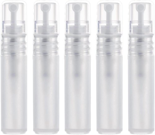 KINBOM Refillable Perfume Atomizers - 5pcs Travel Spray Bottles for Hair, Face & Plants (5ml)