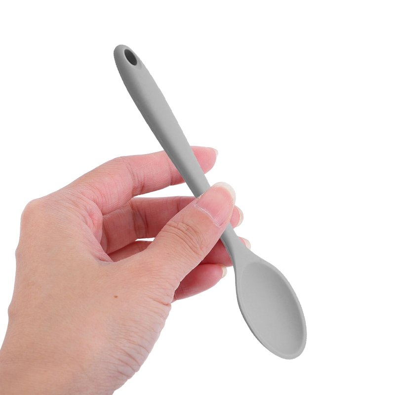 BIUDECO 4pcs Silicone Spoon Japanese Ramen Spoons Cake Decoration Soup Scoop Food Serving Spoons Rice Cream Soup Spoons Kitchen Mixing Spoon Concentrate Cooking Spoon