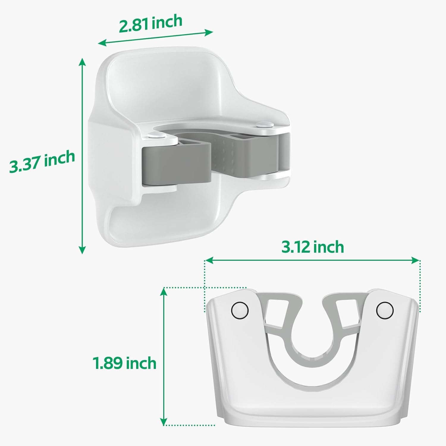 Reliahom Broom Holder Wall Mount - No Drilling, Self-Adhesive Mop Grippers | 3-Pack White Garage Organizer