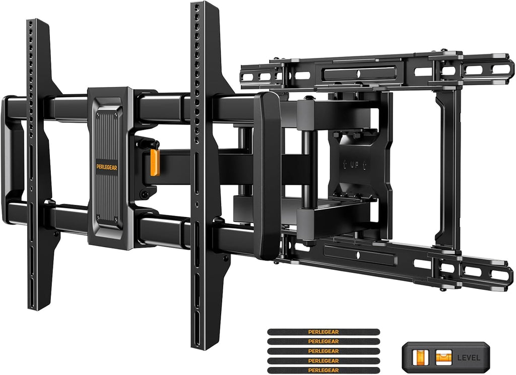Perlegear Full Motion TV Wall Mount - Fits 42–97 Inch TVs Up to 132 lbs | Easy Setup, Swivel & Tilt Design