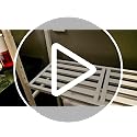 4-Tier Over The Toilet Storage Shelf with Drawers and Metal Hooks, White