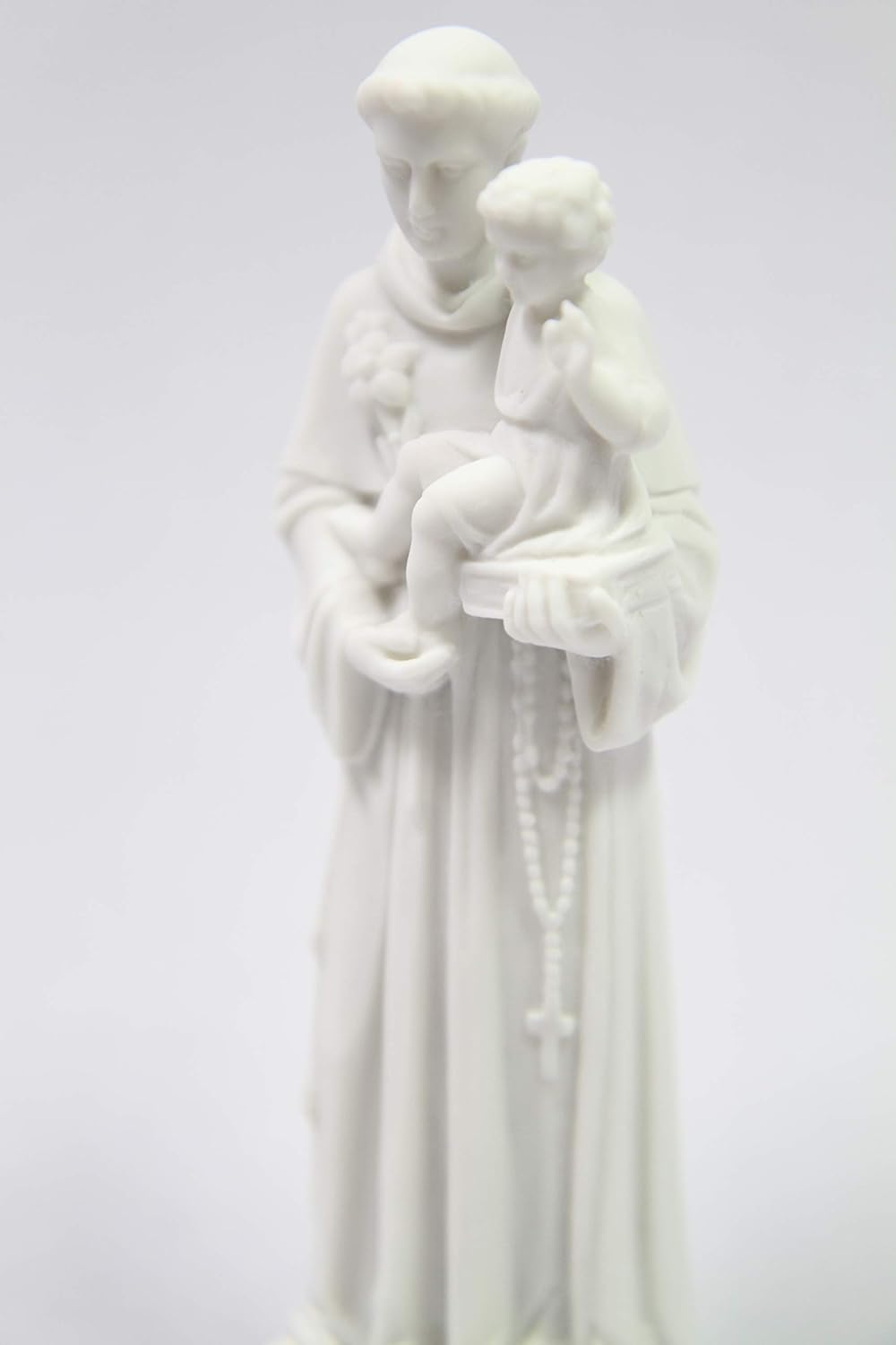 Vittoria Collection | 6" Saint Anthony De Padua White Statue - Exquisite Italian Craftsmanship