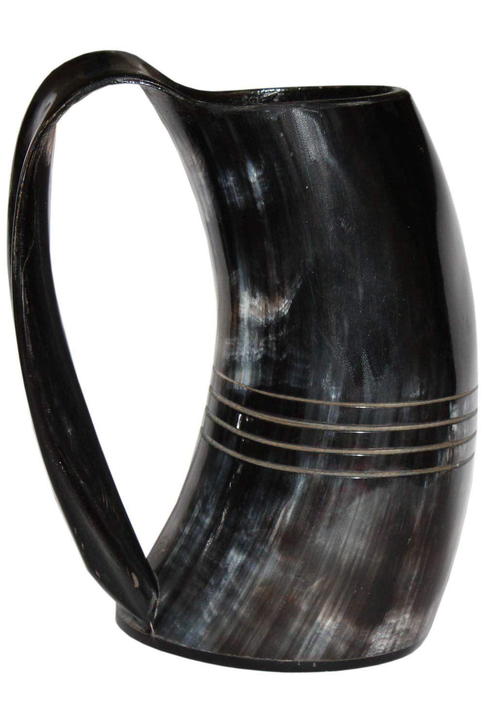 VIKING DRINKING HORN MUG (set of two) Handcrafted Ox Cup Goblet - Drink Mead & Beer viking war Heroes With This Large Tankard Stein Great Craftsmanship A Perfect Present For Real Men