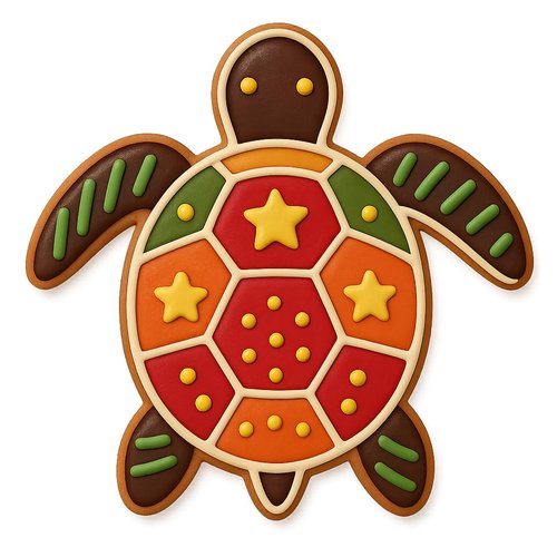Ocean Turtle Cookie Cutter & Stamp Trio – 3 Sizes (4", 3", 2") – Beach-Themed Baking & Fondant Set (Random Color)
