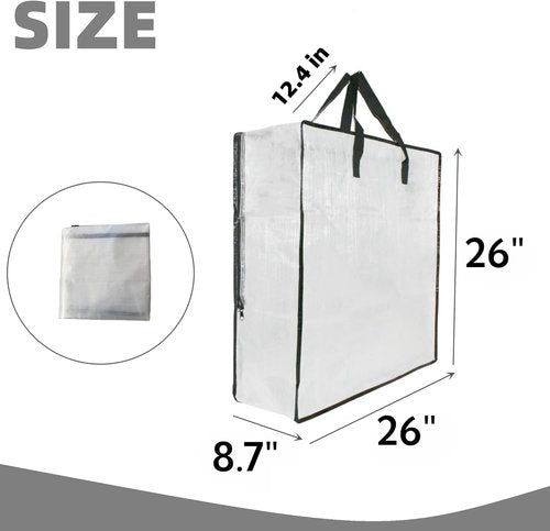 Clear Storage Bags by [Brand Name] - 3 Pack Zippered Wreath Organizers for Halloween & Christmas