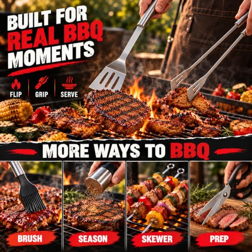 Kederwa BBQ Grilling Tools Advent Calendar 2026 – 24 Day Outdoor Grill Gift Set for Men