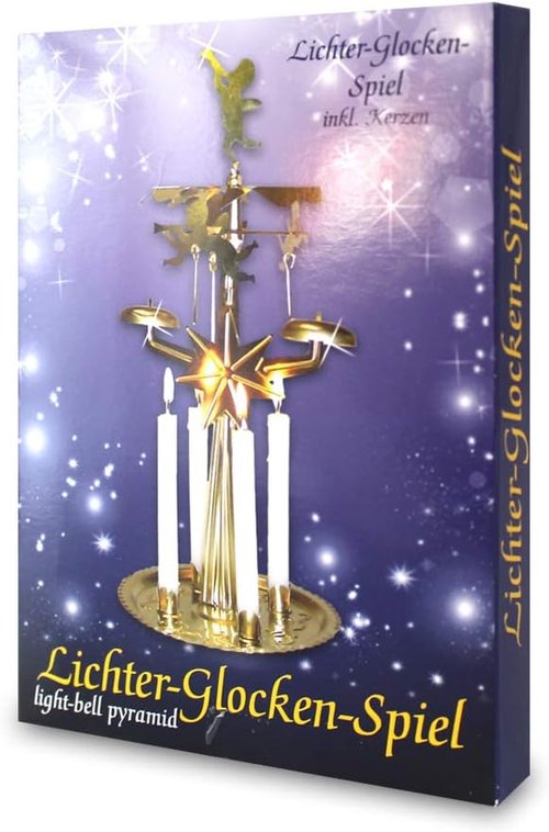Idena Glockenspiel Lights - 4 Candle Musical Decoration | Charming Home Accent
