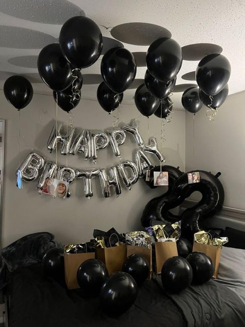 Black Number 1 Balloon - 40 Inch Shiny Black First Birthday Decoration for Boys & Girls