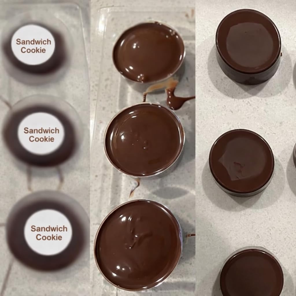 Food-Grade Plastic Chocolate Covered Mold for Oreo Cookies - 5 Pack (6 Cylinders Each) | Mold for Chocolate, Candy & Soap Making