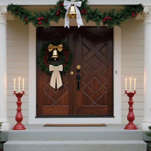 Boxwood Wreath Sash - 2 Pack Burlap Ribbon Decor for Front Door | Indoor/Outdoor Holiday Accent
