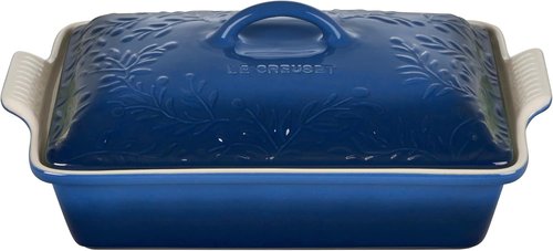 Le Creuset Heritage Covered Rectangular Casserole - 4 Qt. Olive Branch Stoneware in Marseille