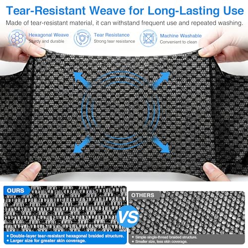 Vzvvzp Silver Ion Infused Exfoliating Bath Towel Black 45-inch Large