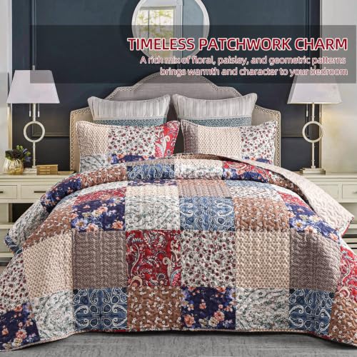 Twin Quilt Bedding Set - Soft Lightweight Microfiber Coverlet with Sham