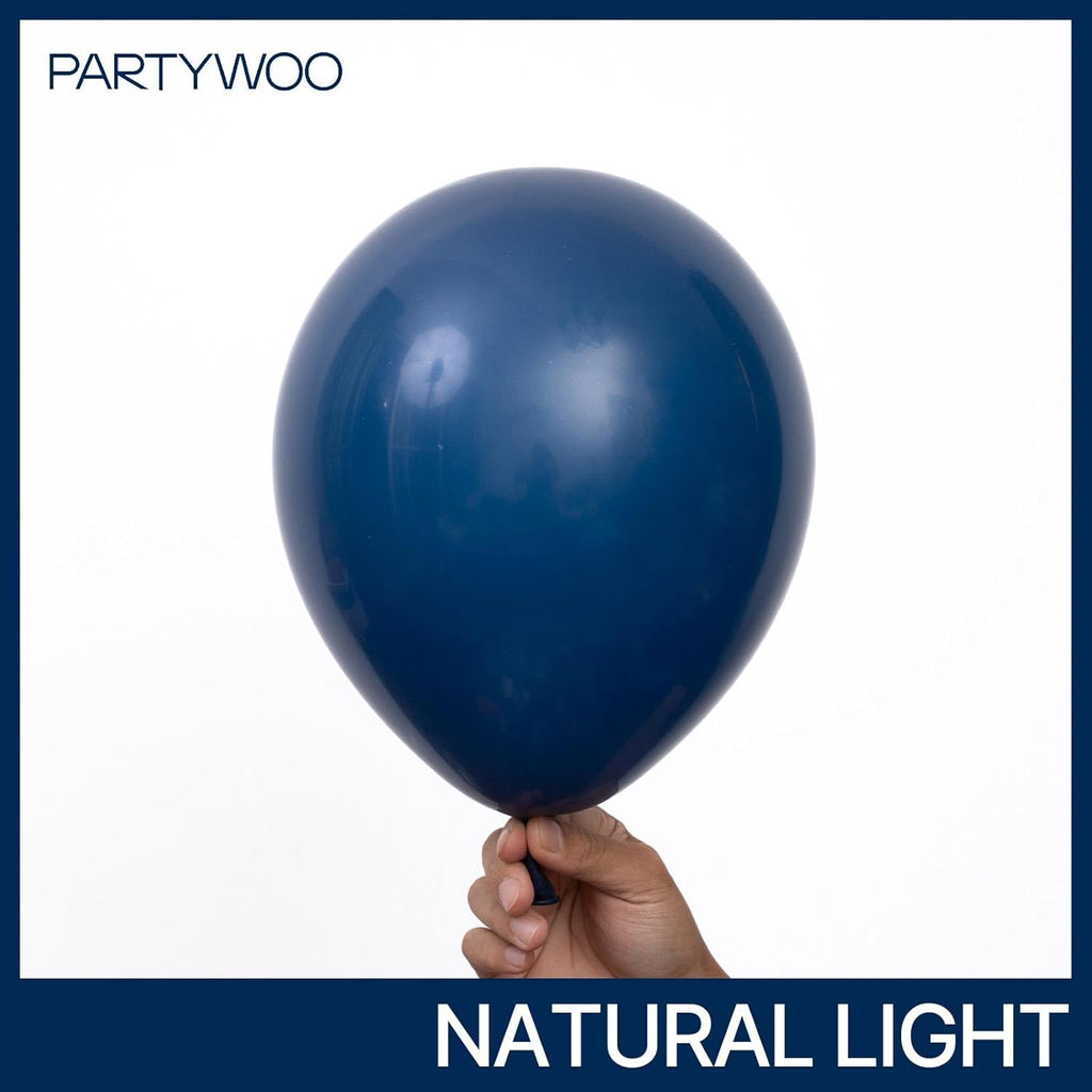 PartyWoo Navy Blue Balloons - 100-Piece Arch Kit with Various Sizes for Graduation & Birthday Decor