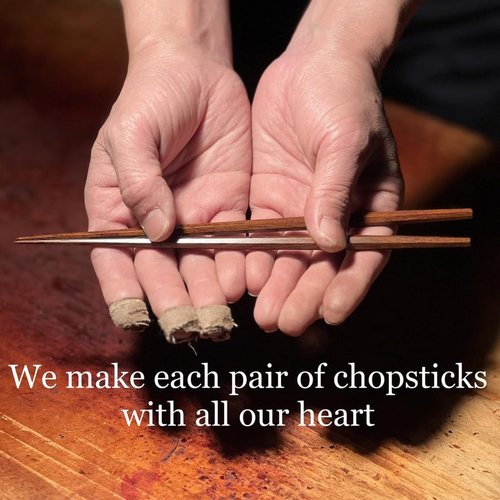 Luxury Japanese Chopsticks – Macaranduba, Hand-Carved Heptagonal Rikyu Style, Durable Premium Wooden Chopsticks, 1 Pair, Made in Japan, 23.5cm, 9.25in