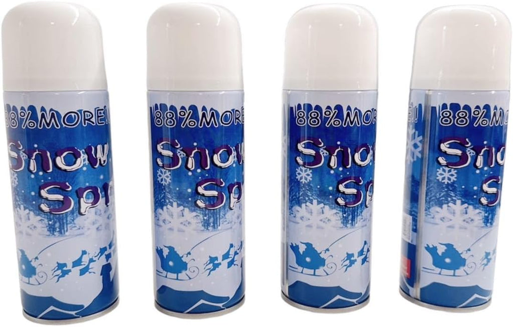 Winter Textured Snow Spray - 8oz Aerosol Bottles | 4-Pack for Holiday Crafts & Decorations
