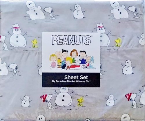 Berkshire Blanket & Home Co. Christmas Snoopy Peanuts Full Size Sheet Set (Flat, Fitted, Pillowcases)