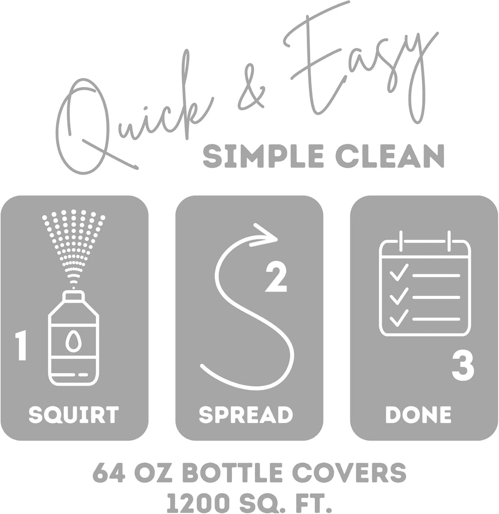 Quick Shine Hardwood Floor Cleaner 64oz - Streak-Free, No Rinse Formula | Ideal for Spray & Vac Mops
