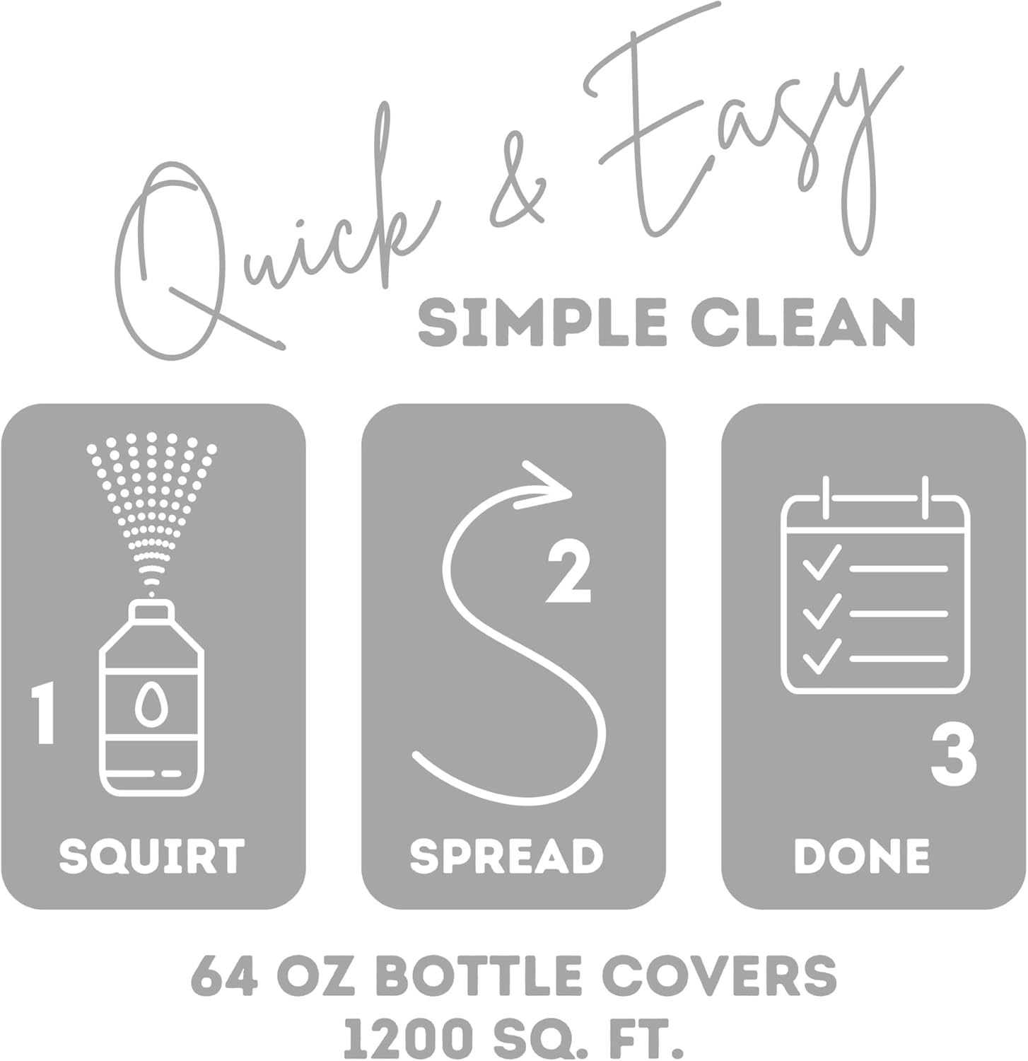 Quick Shine Hardwood Floor Cleaner 64oz - Streak-Free, No Rinse Formula | Ideal for Spray & Vac Mops