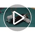 Wesiti 4-Pack Christmas Ceramic Reindeer Figurines for Holiday Decor, White Scandi Style