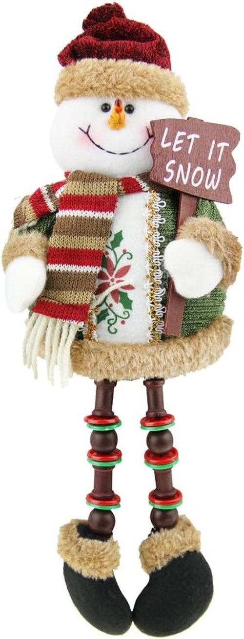 BXT Plush Snowman Shelf Sitter | Cute Christmas Holiday Decor for Home Decoration