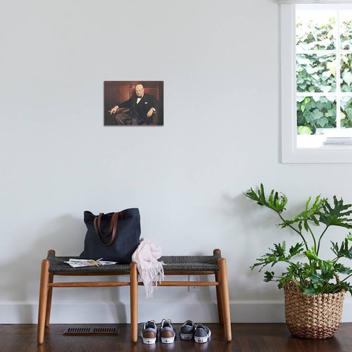 ART.COM Stretched Canvas Print Sir Winston Churchill by Arthur Pan, 16" x 12"