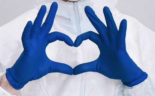 Inspire Nitrile Exam Gloves - Original Quality Stretch Cobalt Blue | Disposable, Latex-Free, 4.5" Size