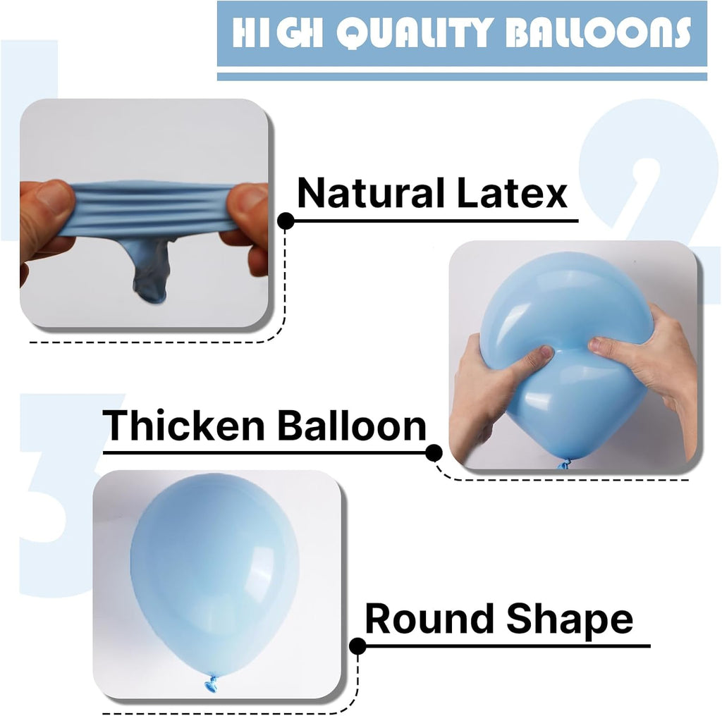 PartyWoo Blue Balloons - 100pcs 12 Inch Latex Helium Balloons for Birthday & Events