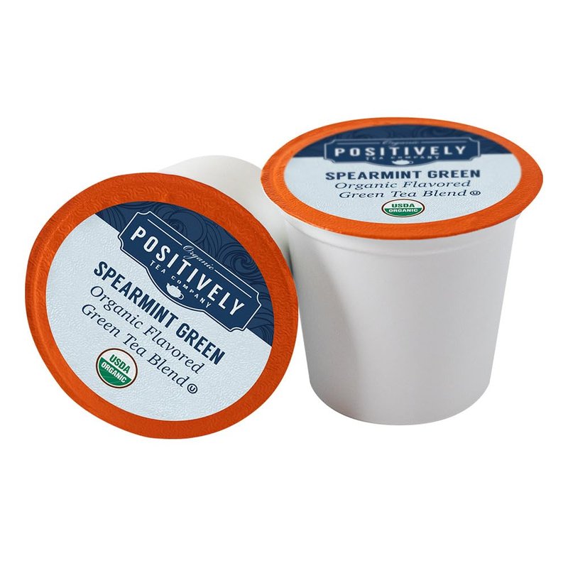 Organic Positively Tea Company, Spearmint Green Tea, K-Cup Compatible, 24 Pods