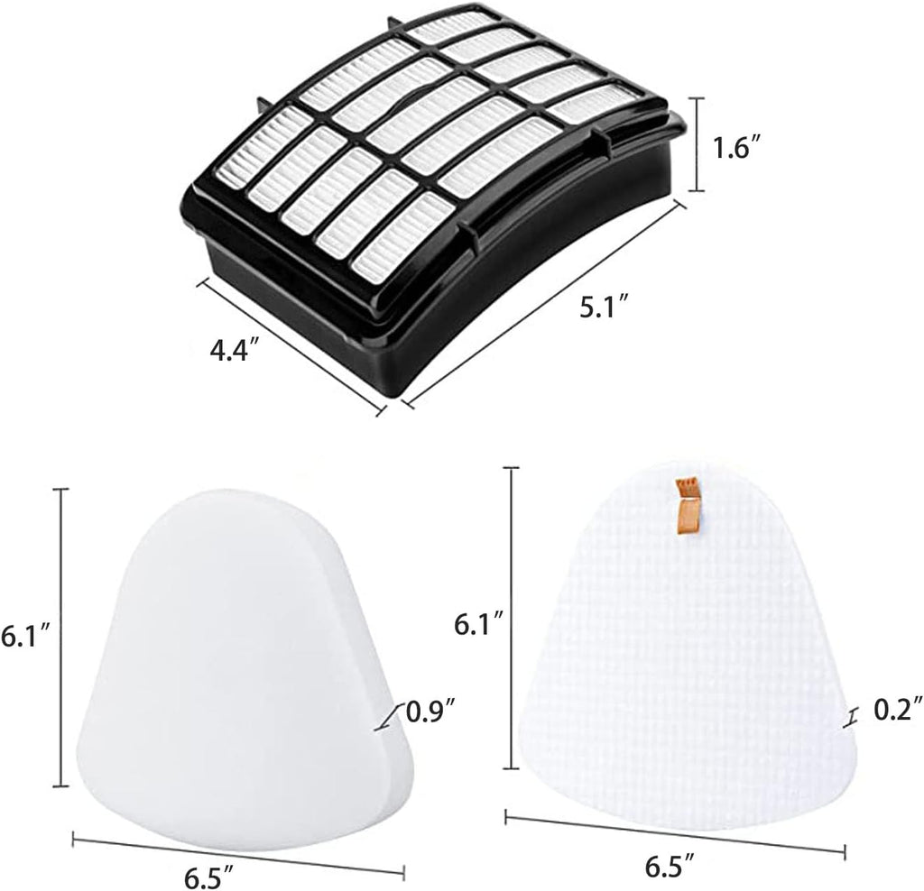 Shark Hepa & Foam Filters - 2 Hepa + 4 Foam & Felt Filters for CU510 CU512 Lift-Away XL Vacuum