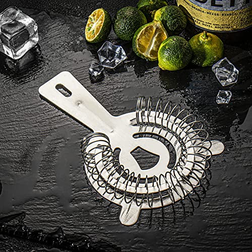 WUWEOT 9-Pack 6-Inch Stainless Steel Cocktail Strainers for Bar & Home Use